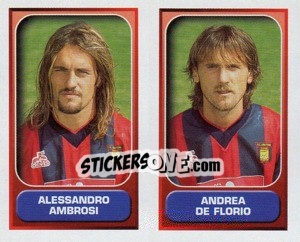 Sticker Ambrosi / De Florio  - Calcio 2000-2001 n. 498 - Merlin