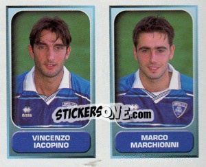 Sticker Iacopino / Marchionni  - Calcio 2000-2001 n. 506 - Merlin