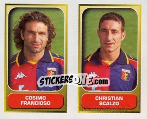 Sticker Francioso / Scalzo  - Calcio 2000-2001 - Merlin