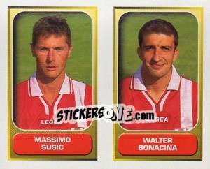 Sticker Susic / Bonacina  - Calcio 2000-2001 n. 519 - Merlin