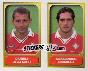 Sticker Delli Carri / Lucarelli  - Calcio 2000-2001 - Merlin