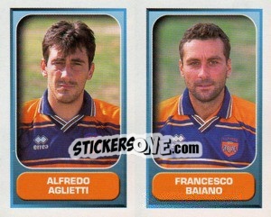 Sticker Aglietti / Baiano  - Calcio 2000-2001 n. 546 - Merlin