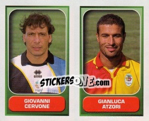 Sticker Cervone / Atzori  - Calcio 2000-2001 n. 549 - Merlin