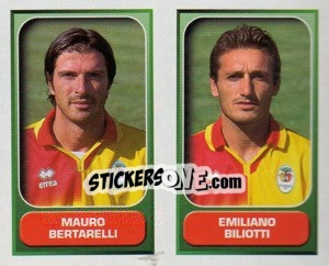 Sticker Bertarelli / Biliotti  - Calcio 2000-2001 n. 554 - Merlin