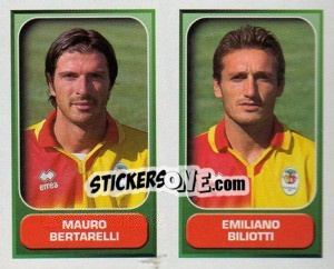 Sticker Bertarelli / Biliotti  - Calcio 2000-2001 - Merlin