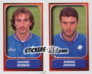 Sticker Dionigi / Jovicic  - Calcio 2000-2001 n. 570 - Merlin