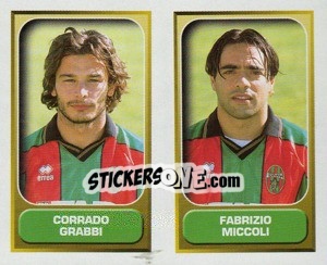 Figurina Grabbi / Miccoli  - Calcio 2000-2001 - Merlin