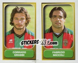 Sticker Grabbi / Miccoli  - Calcio 2000-2001 n. 586 - Merlin