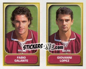 Sticker Galante / Lopez  - Calcio 2000-2001 n. 590 - Merlin