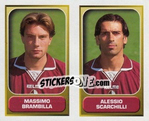 Sticker Brambilla / Scarchilli  - Calcio 2000-2001 n. 593 - Merlin