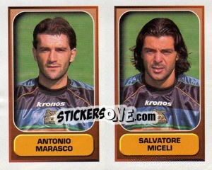 Sticker Marasco / Miceli  - Calcio 2000-2001 n. 608 - Merlin