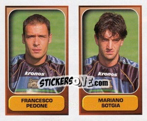 Sticker Pedone / Sotgia  - Calcio 2000-2001 n. 609 - Merlin