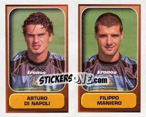 Figurina Di Napoli / Maniero  - Calcio 2000-2001 - Merlin