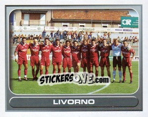 Cromo Livorno (squadra) - Calcio 2000-2001 n. 620 - Merlin