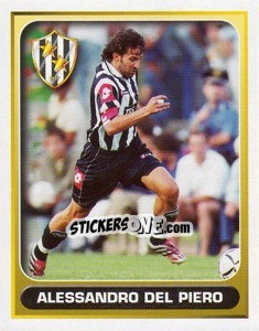 Sticker Alessandro del Piero (Juventus) - Calcio 2000-2001 n. 654 - Merlin