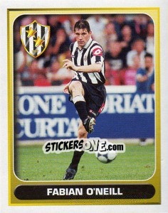 Figurina Fabian O'Neill (Juventus) - Calcio 2000-2001 - Merlin