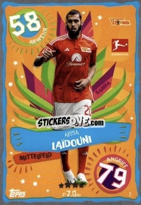 Cromo Aissa Laidouni - German Fussball Bundesliga 2023-2024. Match Attax
 - Topps