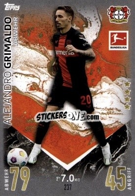 Sticker Alejandro Grimaldo - German Fussball Bundesliga 2023-2024. Match Attax
 - Topps