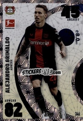 Sticker Alejandro Grimaldo - German Fussball Bundesliga 2023-2024. Match Attax
 - Topps