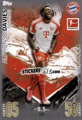 Sticker Alphonso Davies - German Fussball Bundesliga 2023-2024. Match Attax
 - Topps