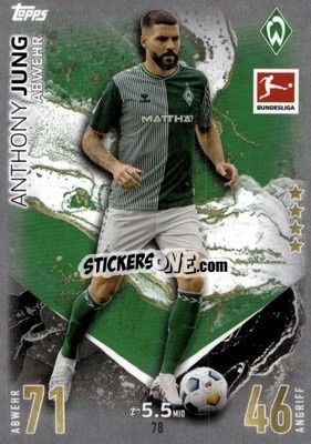 Cromo Anthony Jung - German Fussball Bundesliga 2023-2024. Match Attax
 - Topps