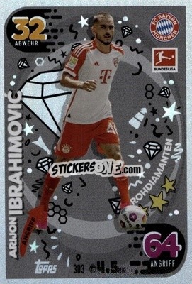 Sticker Arijon Ibrahimovic - German Fussball Bundesliga 2023-2024. Match Attax
 - Topps