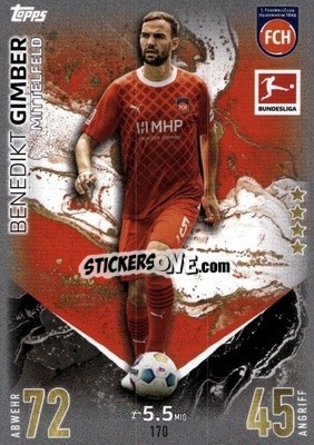 Sticker Benedikt Gimber - German Fussball Bundesliga 2023-2024. Match Attax
 - Topps