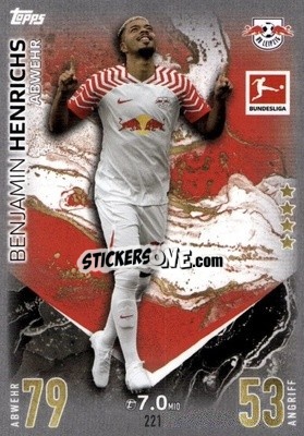 Sticker Benjamin Henrichs - German Fussball Bundesliga 2023-2024. Match Attax
 - Topps