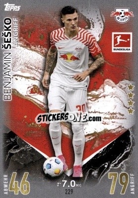 Sticker Benjamin Sesko - German Fussball Bundesliga 2023-2024. Match Attax
 - Topps