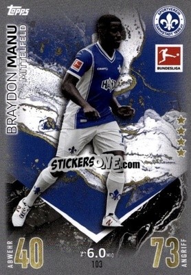 Figurina Braydon Manu - German Fussball Bundesliga 2023-2024. Match Attax
 - Topps