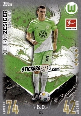 Cromo Cedric Zesiger - German Fussball Bundesliga 2023-2024. Match Attax
 - Topps