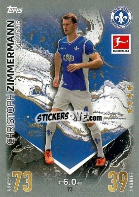 Cromo Christoph Zimmermann - German Fussball Bundesliga 2023-2024. Match Attax
 - Topps