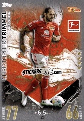 Sticker Christopher Trimmel - German Fussball Bundesliga 2023-2024. Match Attax
 - Topps