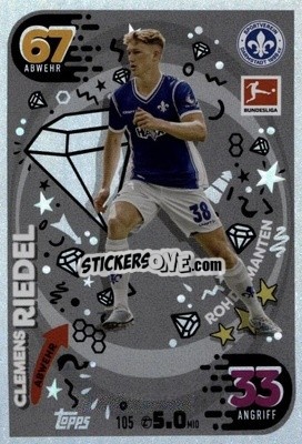 Sticker Clemens Riedel - German Fussball Bundesliga 2023-2024. Match Attax
 - Topps