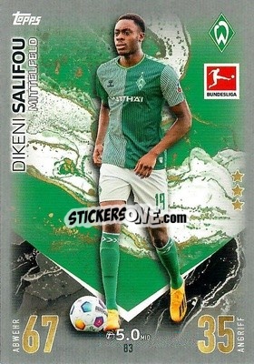 Sticker Dikeni Salifou - German Fussball Bundesliga 2023-2024. Match Attax
 - Topps
