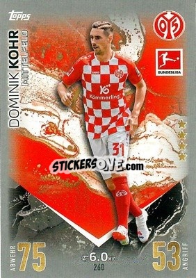 Sticker Dominik Kohr - German Fussball Bundesliga 2023-2024. Match Attax
 - Topps