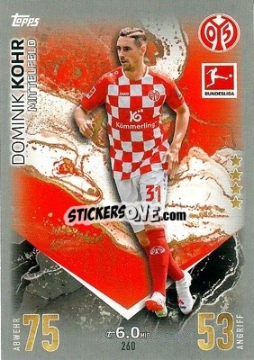 Figurina Dominik Kohr - German Fussball Bundesliga 2023-2024. Match Attax
 - Topps