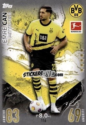 Sticker Emre Can - German Fussball Bundesliga 2023-2024. Match Attax
 - Topps