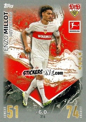 Sticker Enzo Millot - German Fussball Bundesliga 2023-2024. Match Attax
 - Topps