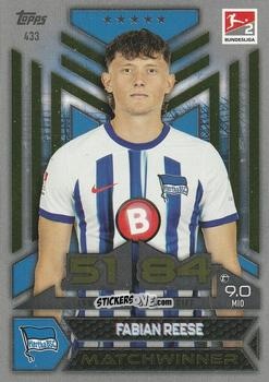 Figurina Fabian Reese - German Fussball Bundesliga 2023-2024. Match Attax
 n. 433 - Topps