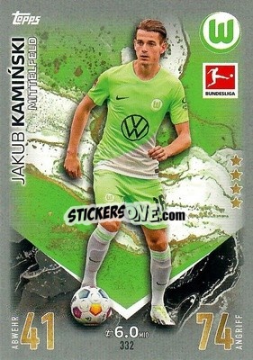 Sticker Jakub Kaminski - German Fussball Bundesliga 2023-2024. Match Attax
 - Topps