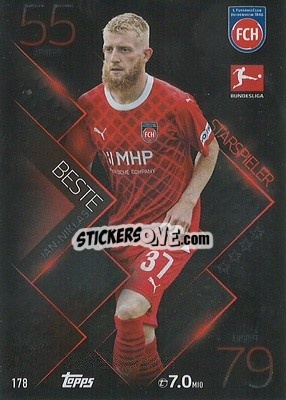 Figurina Jan-Niklas Beste - German Fussball Bundesliga 2023-2024. Match Attax
 - Topps