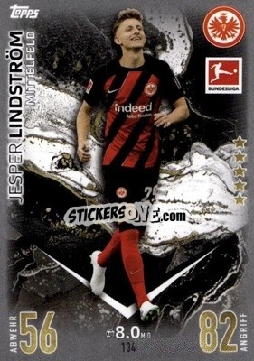 Sticker Jesper Lindström - German Fussball Bundesliga 2023-2024. Match Attax
 - Topps