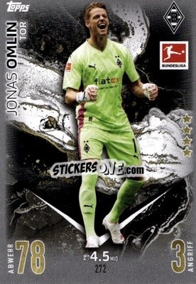 Figurina Jonas Omlin - German Fussball Bundesliga 2023-2024. Match Attax
 - Topps