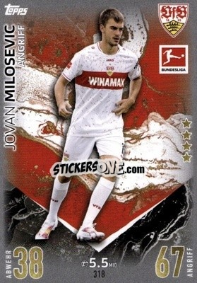 Sticker Jovan Milosevic - German Fussball Bundesliga 2023-2024. Match Attax
 - Topps