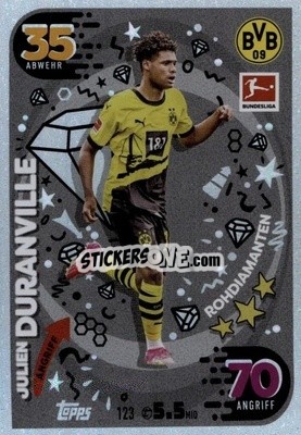 Sticker Julien Duranville - German Fussball Bundesliga 2023-2024. Match Attax
 - Topps