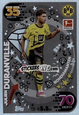 Figurina Julien Duranville - German Fussball Bundesliga 2023-2024. Match Attax
 - Topps