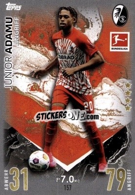 Sticker Junior Adamu - German Fussball Bundesliga 2023-2024. Match Attax
 - Topps