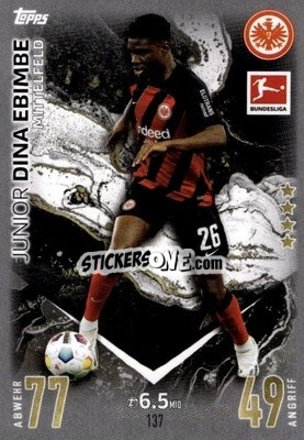 Figurina Junior Dina Ebimbe - German Fussball Bundesliga 2023-2024. Match Attax
 - Topps