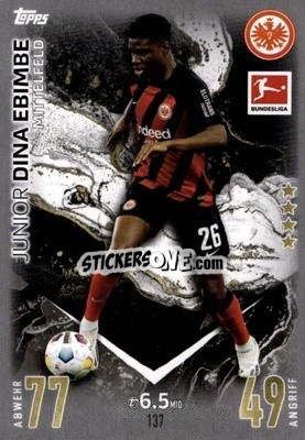 Cromo Junior Dina Ebimbe - German Fussball Bundesliga 2023-2024. Match Attax
 - Topps